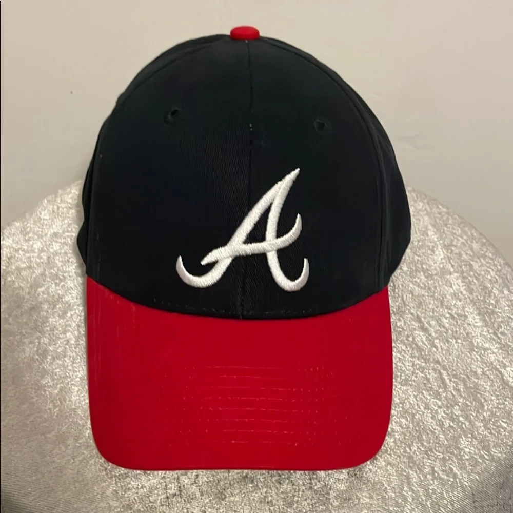 Atlanta Braves MLB Baseball Cap Genuine Merchandise Black/Red New (B9)✨